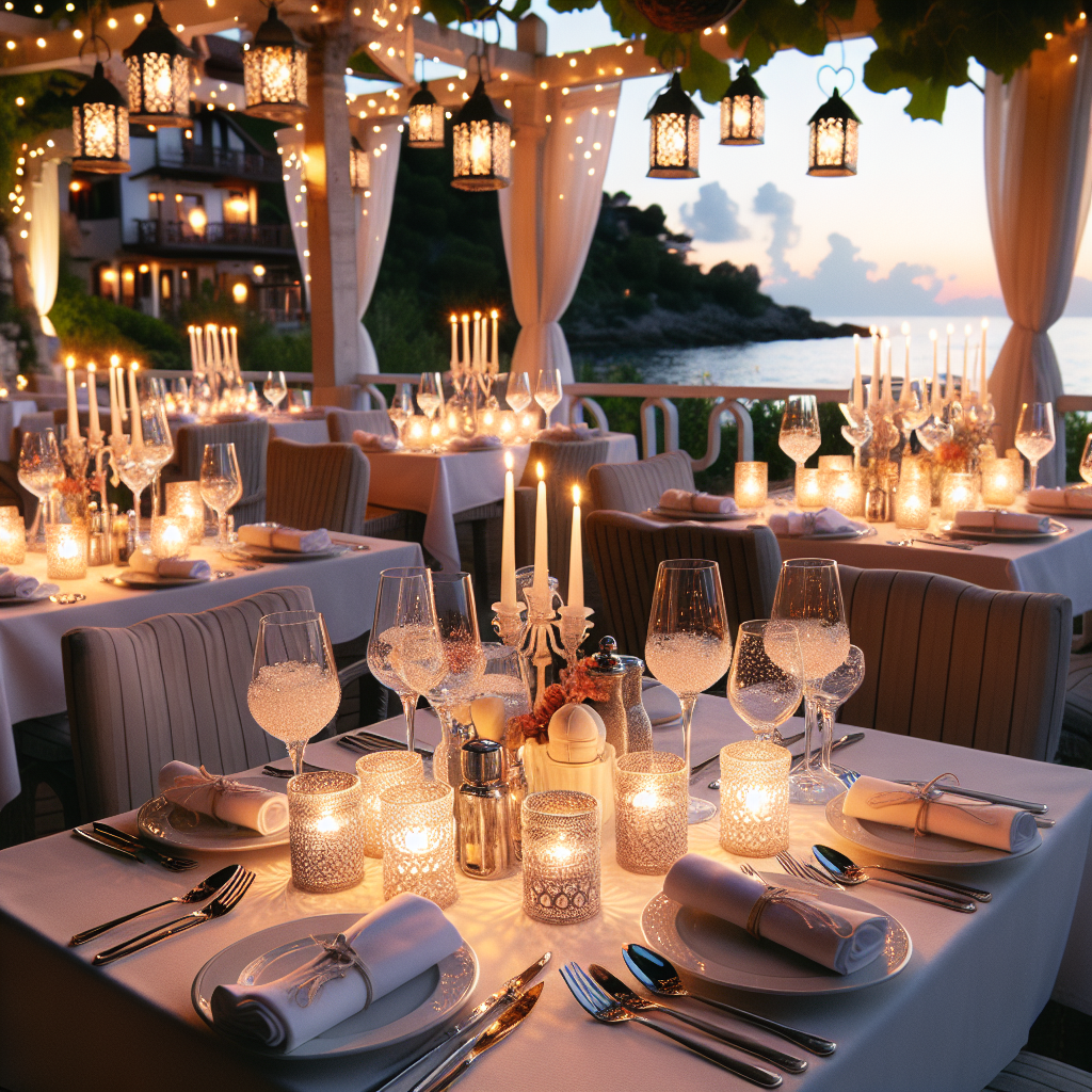 Villa Restaurant Silivri akşam yemeği masası