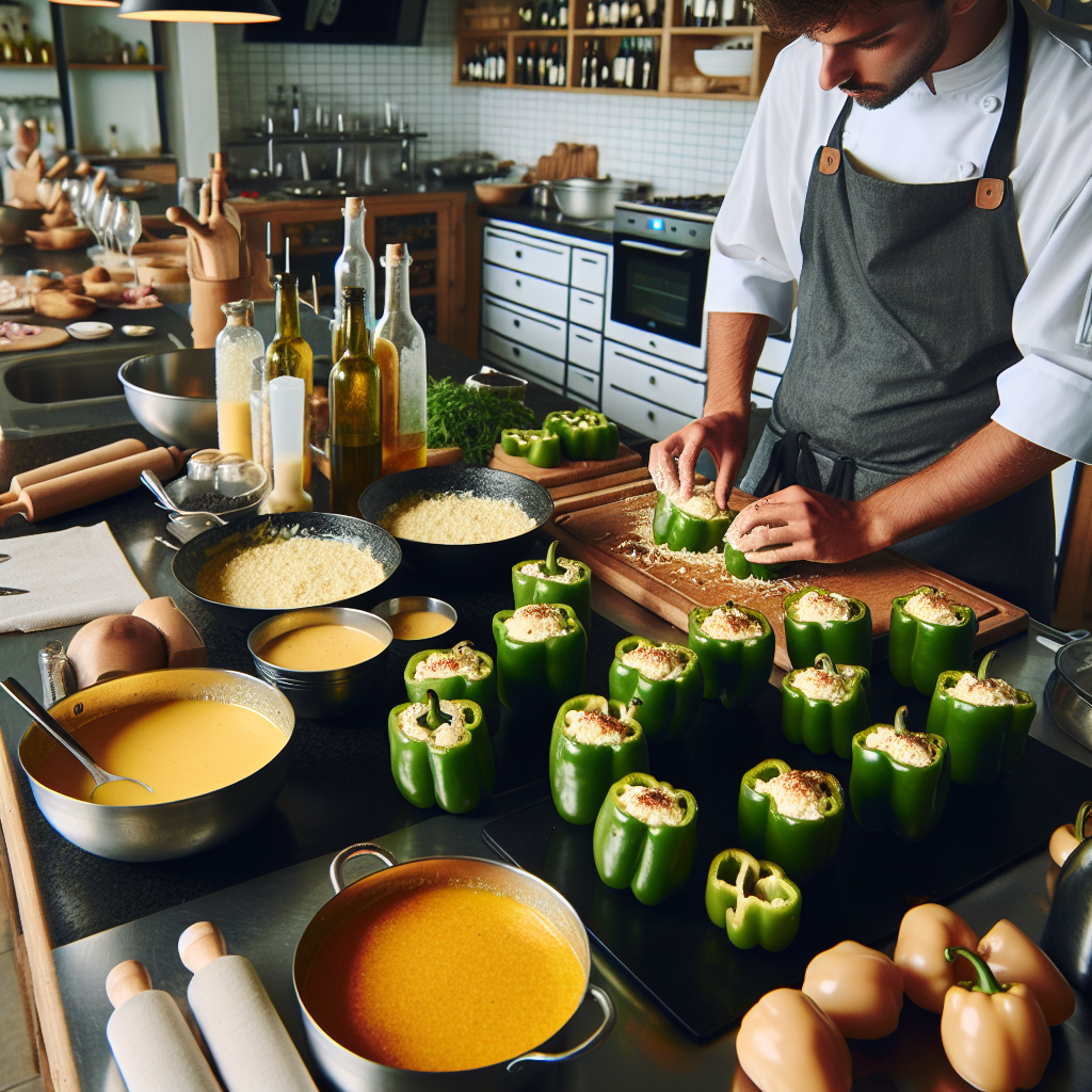 Peynir Dolgulu Biber Hazırlanışı - Villa Restaurant Peynir Dolgulu Biber Hazırlanışı