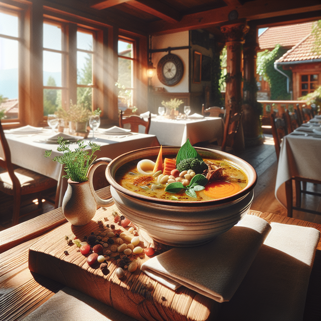 Villa Restaurant Silivri Günün Çorbası Sunumu Villa Restaurant Silivri, taze malzemelerle hazırlanan Günün Çorbası